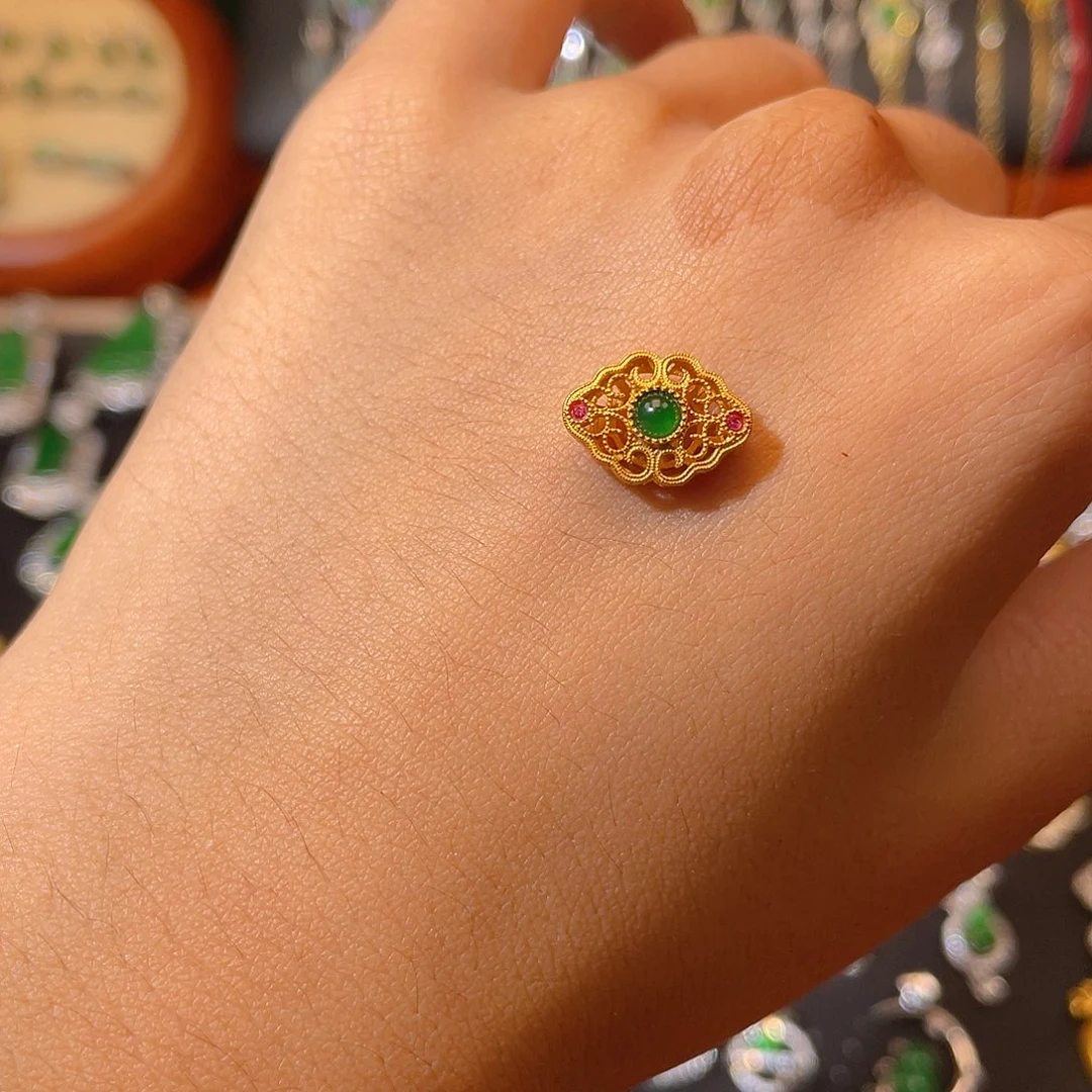 翡翠银S925镶嵌颈饰