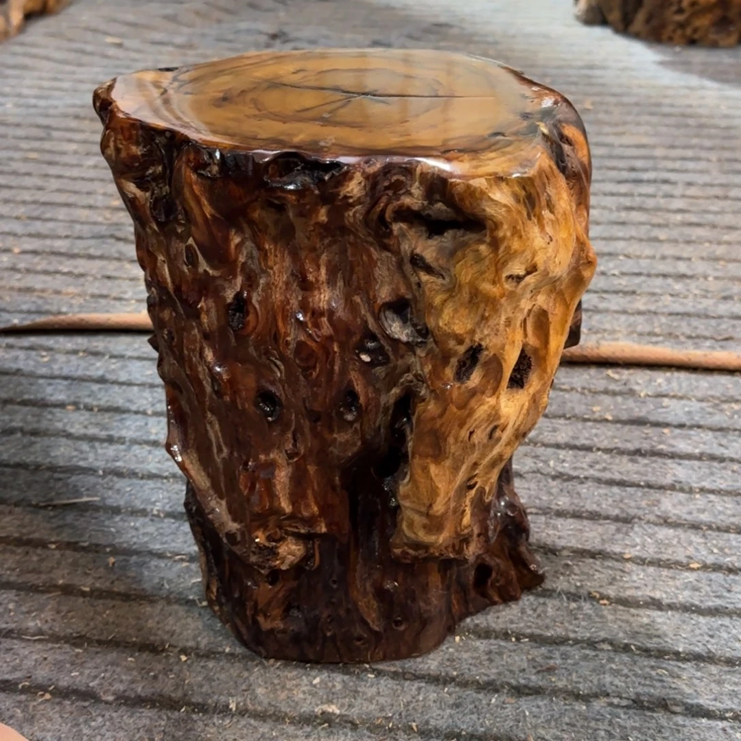 七***7龙纹鸡心枣木手工艺品