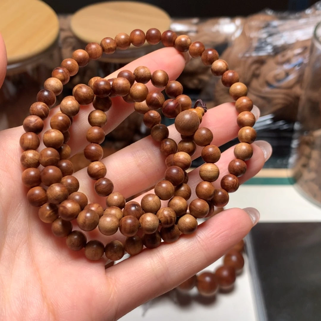 【闪购商品】檀香木手串/手链T**n东加6水波