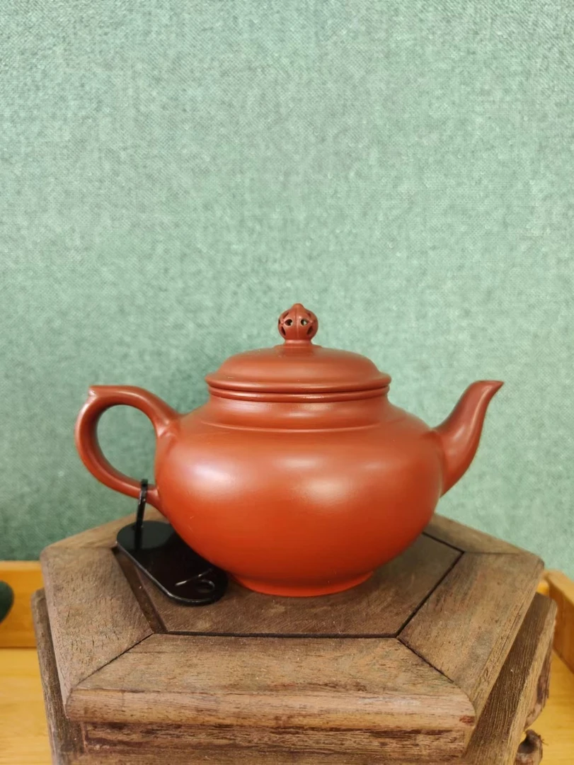 宜兴市镂空大品笑樱鸡血大红袍紫砂壶[琦]