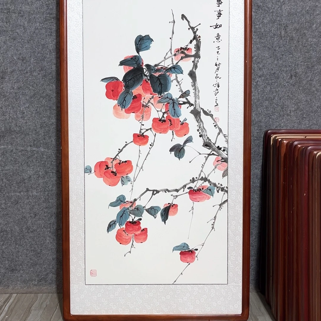 国画书画作品带框63×123