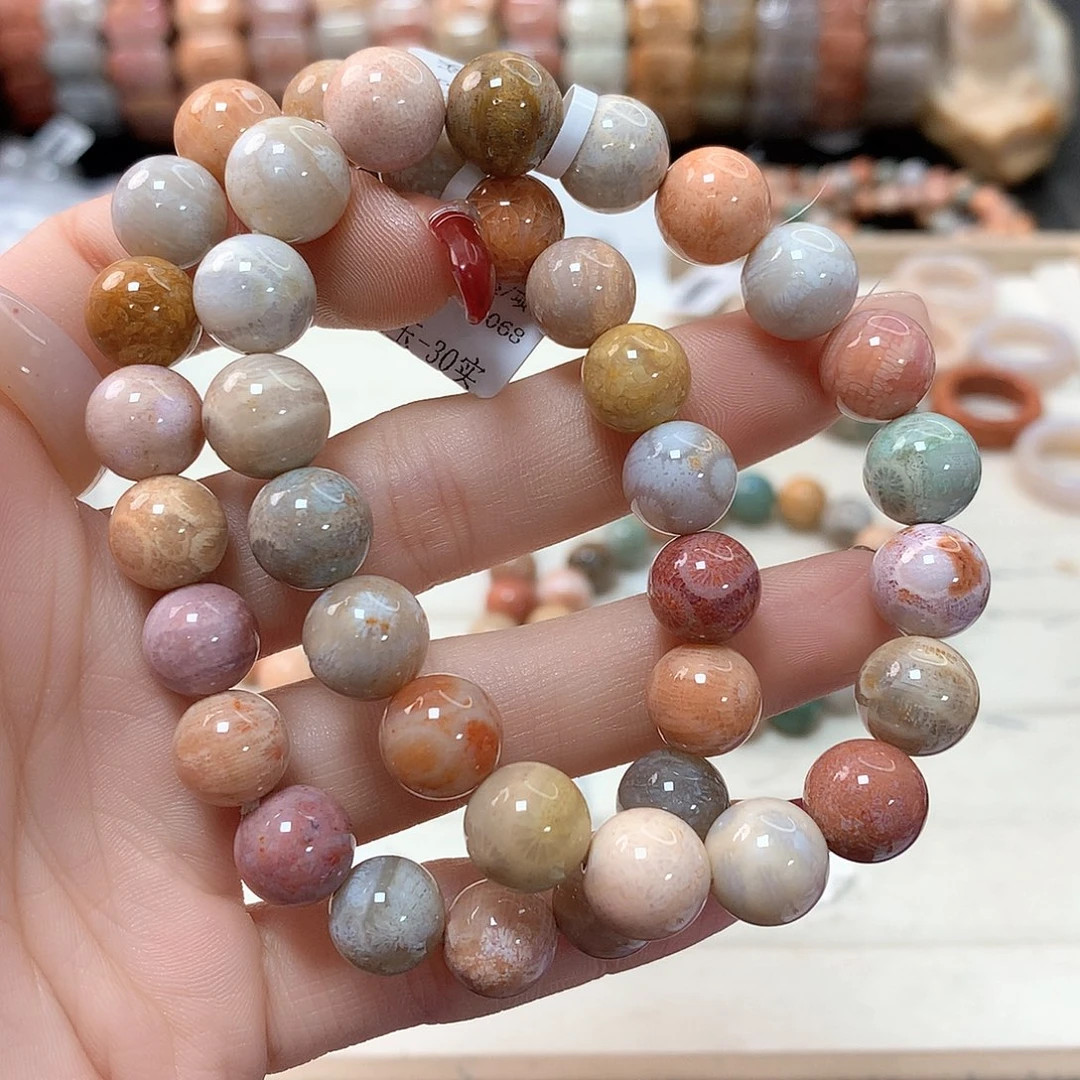 硅化珊瑚（珊瑚玉）手链未镶嵌累*.061