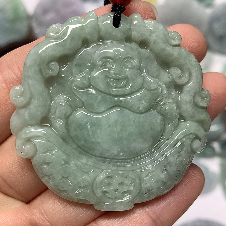 翡翠未镶嵌颈饰逍遥佛福利福利