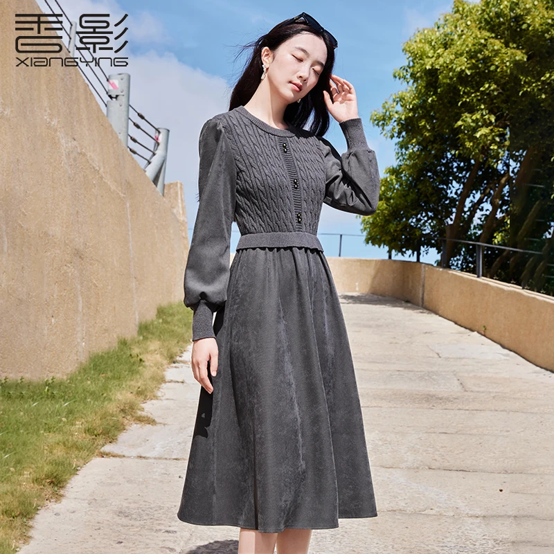 N843236连衣裙 香影休闲百搭时尚显瘦秋新款