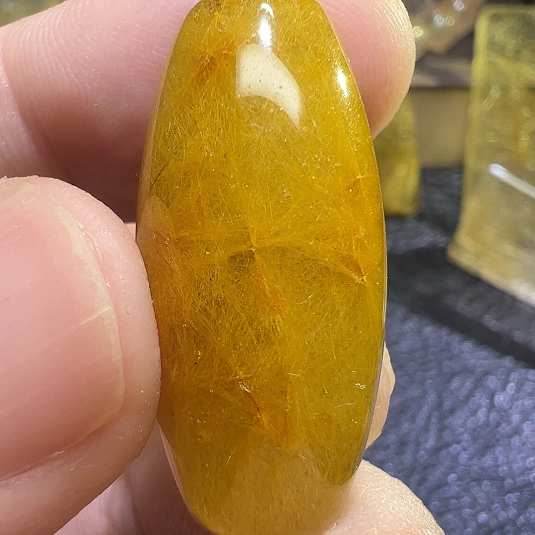 老***豆未镶嵌手链水晶水晶金发晶吊坠