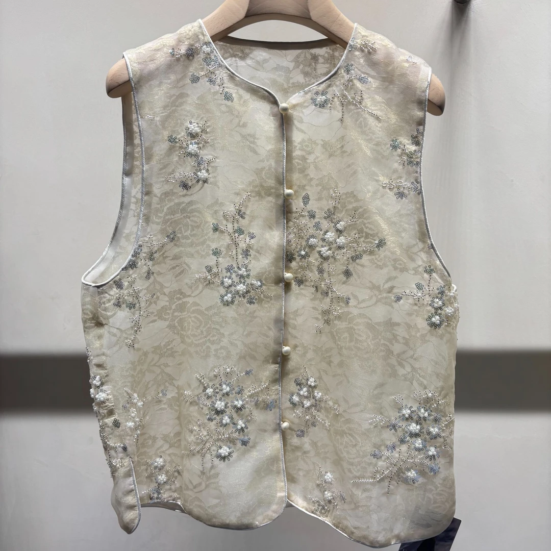 新中式国风蕾丝马甲BX442