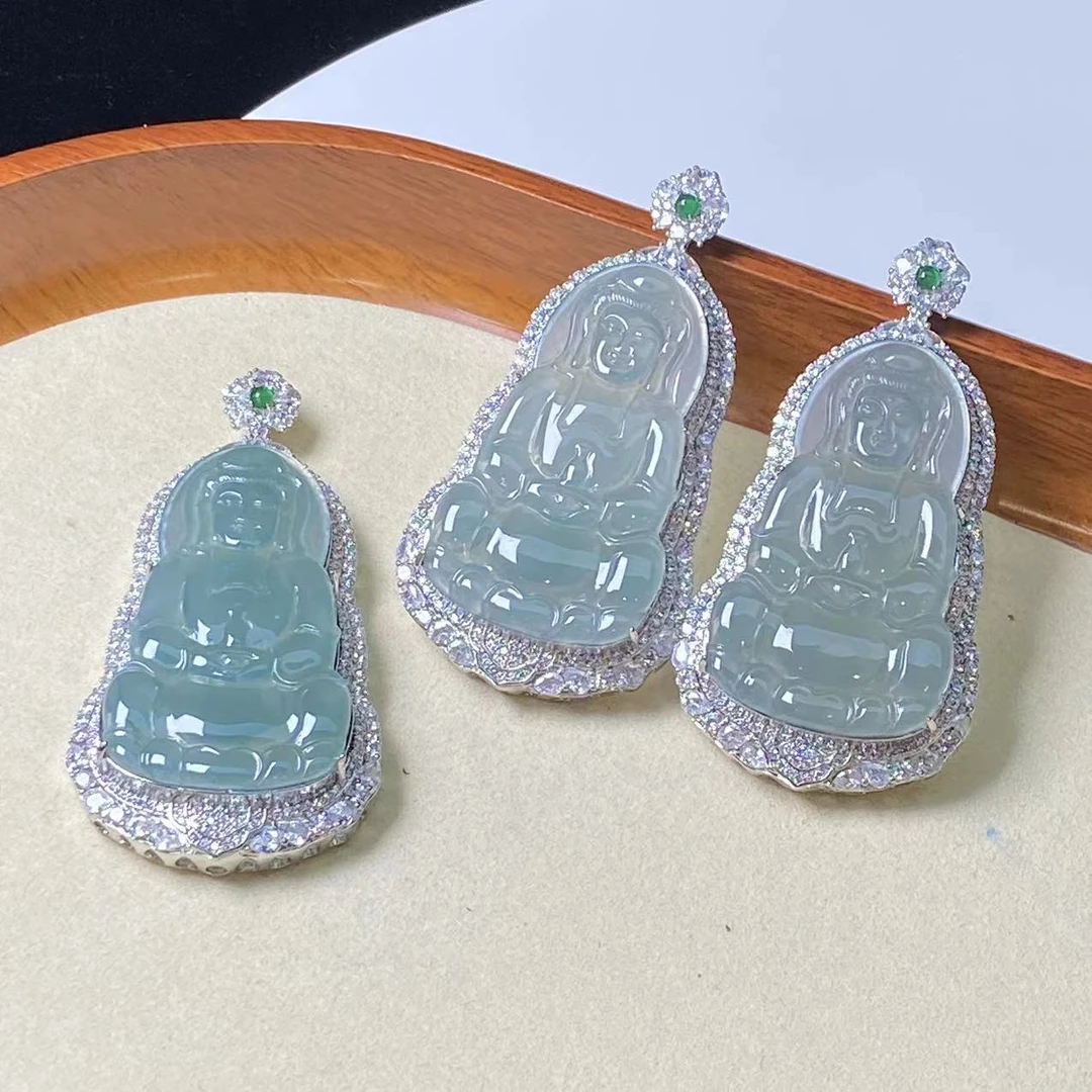 16193天然A货翡翠【观音】多样性发一个