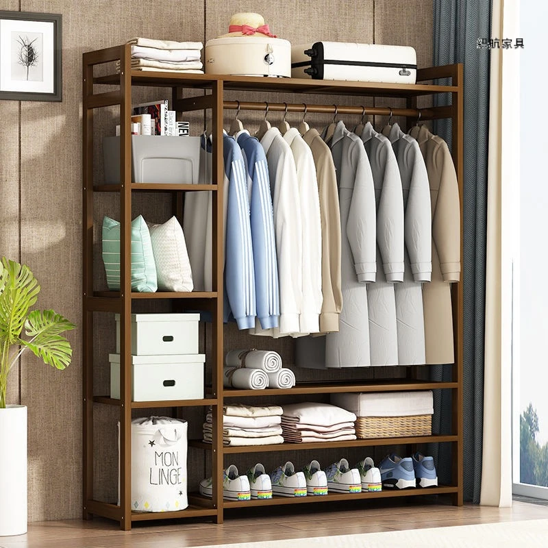 卧室衣架经济型置物架房间落地储物衣帽架子宿舍衣柜收纳儿童衣橱
