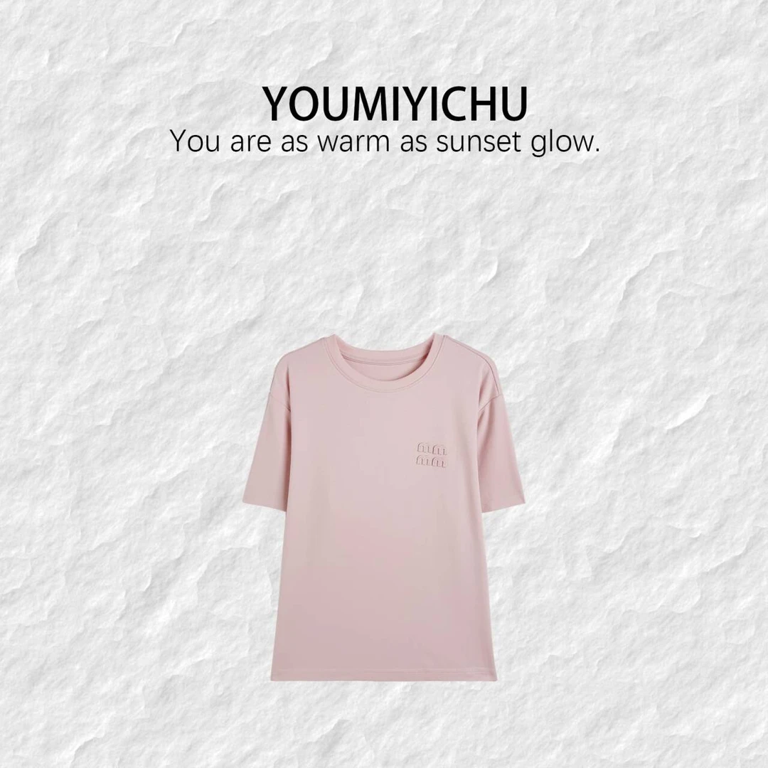 Y.M | 晴空少女 纯色质感显瘦休闲百搭款短袖T恤1350