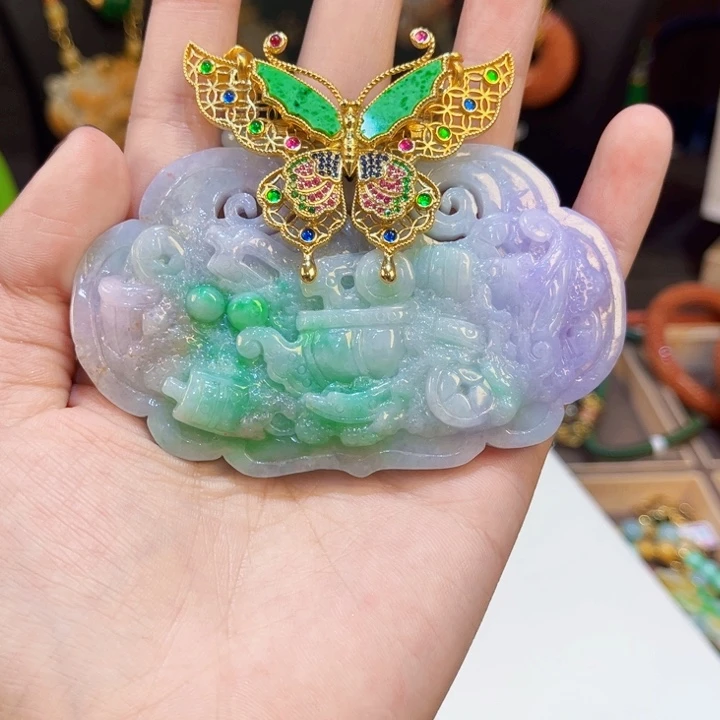 周***）翡翠未镶嵌吊坠(不含链)翡翠