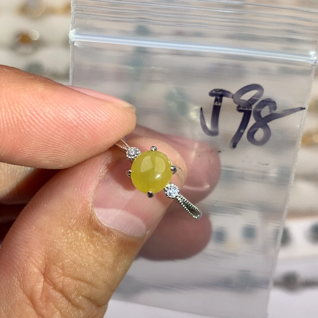 翡翠银S925镶嵌戒圈598