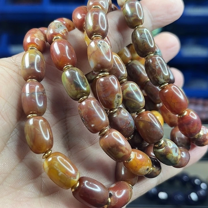 玛瑙未镶嵌手链T10黄金甲多样发其一