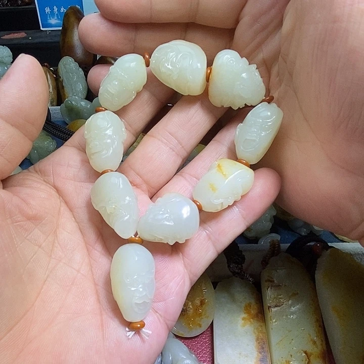 和田玉未镶嵌吊坠(不含链)木*