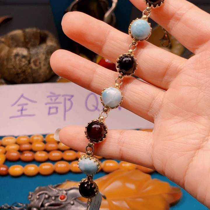 飞***鱼手链琥珀未镶嵌波兰设计款琥珀蜜蜡