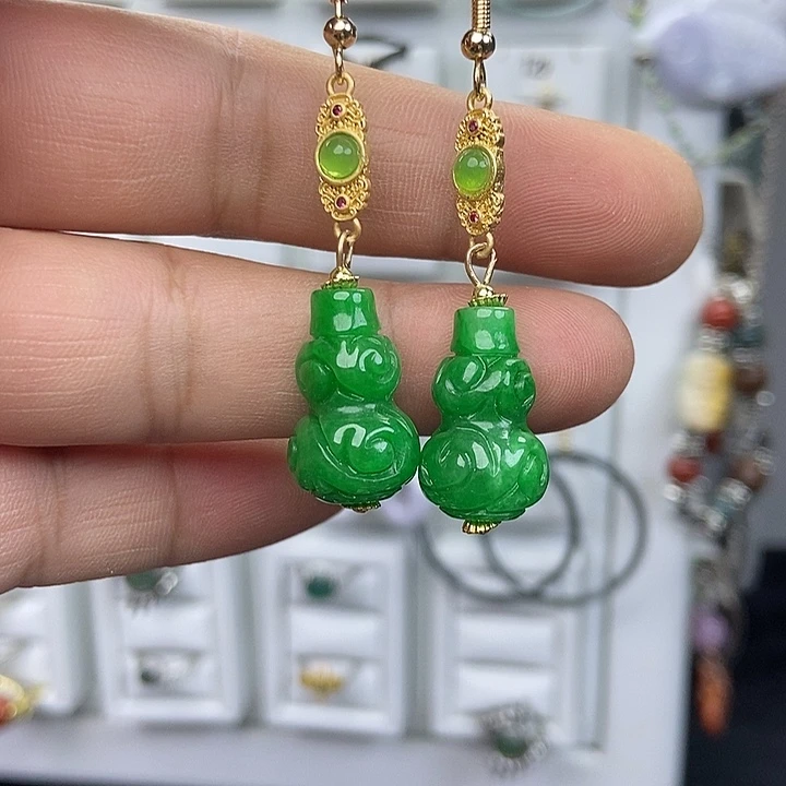 翡翠未镶嵌耳饰翡翠耳饰