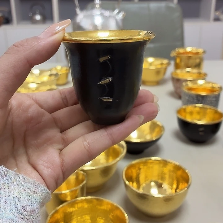 20李小鹤铁包金足金1.5克闻香杯50毫升