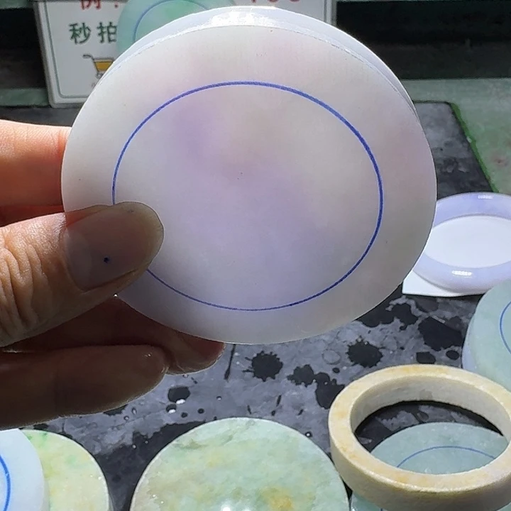 柠***球定制翡翠手镯未镶嵌
