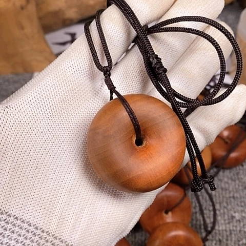 檀香木手串/手链老山檀香平安扣4.0/2.0