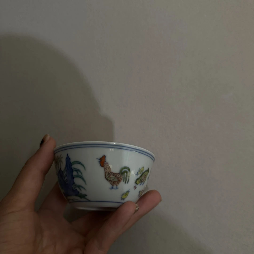 【栗子严选五里雾斗彩鸡缸杯wlw5景德镇陶瓷