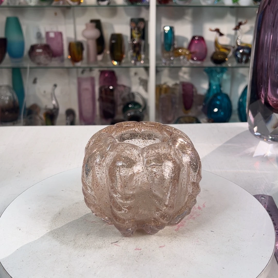 幻彩琉璃花瓶花器高度11微瑕