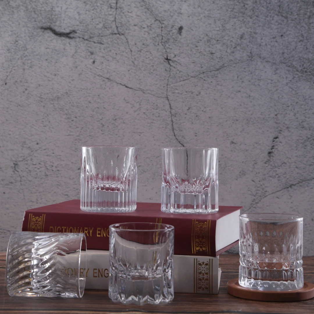 宽口款平底款纯色简约轻奢酒杯威士忌杯水杯欧式家用