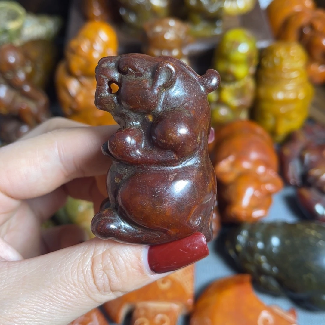 蛇纹石玉合金颈饰