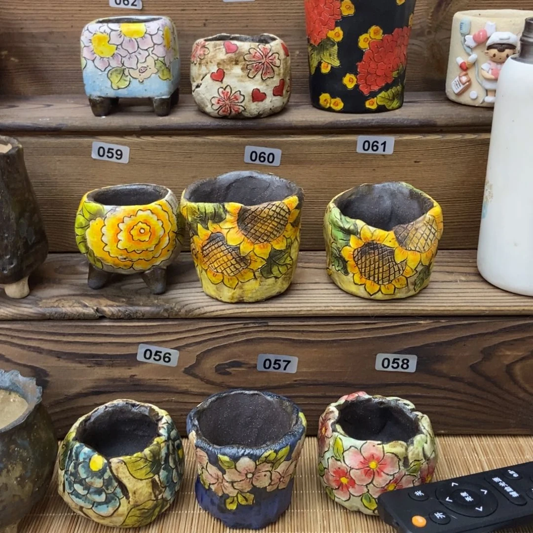 来喜紫砂陶火烧款