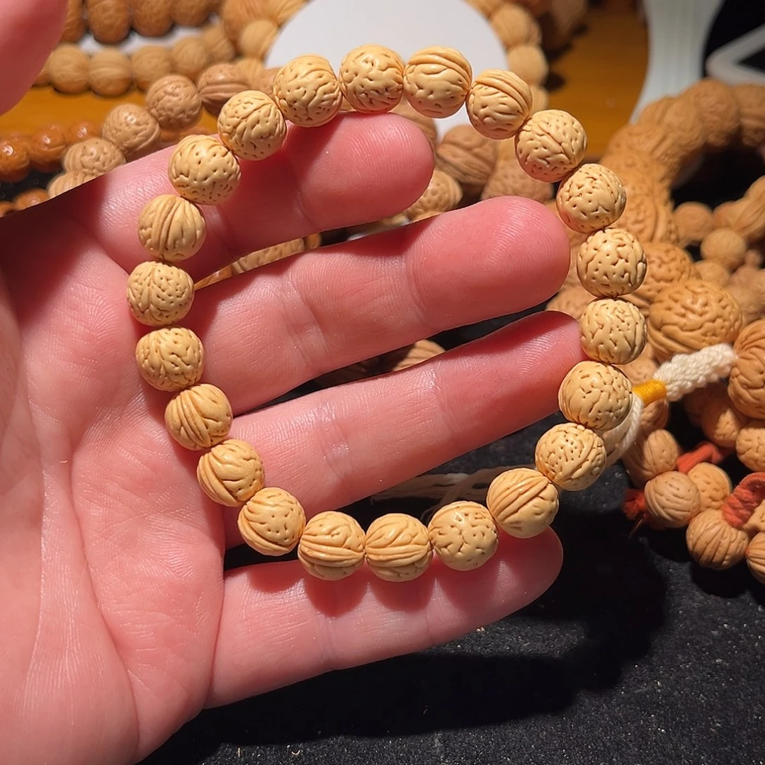 桃核手串10.5尺寸金豆