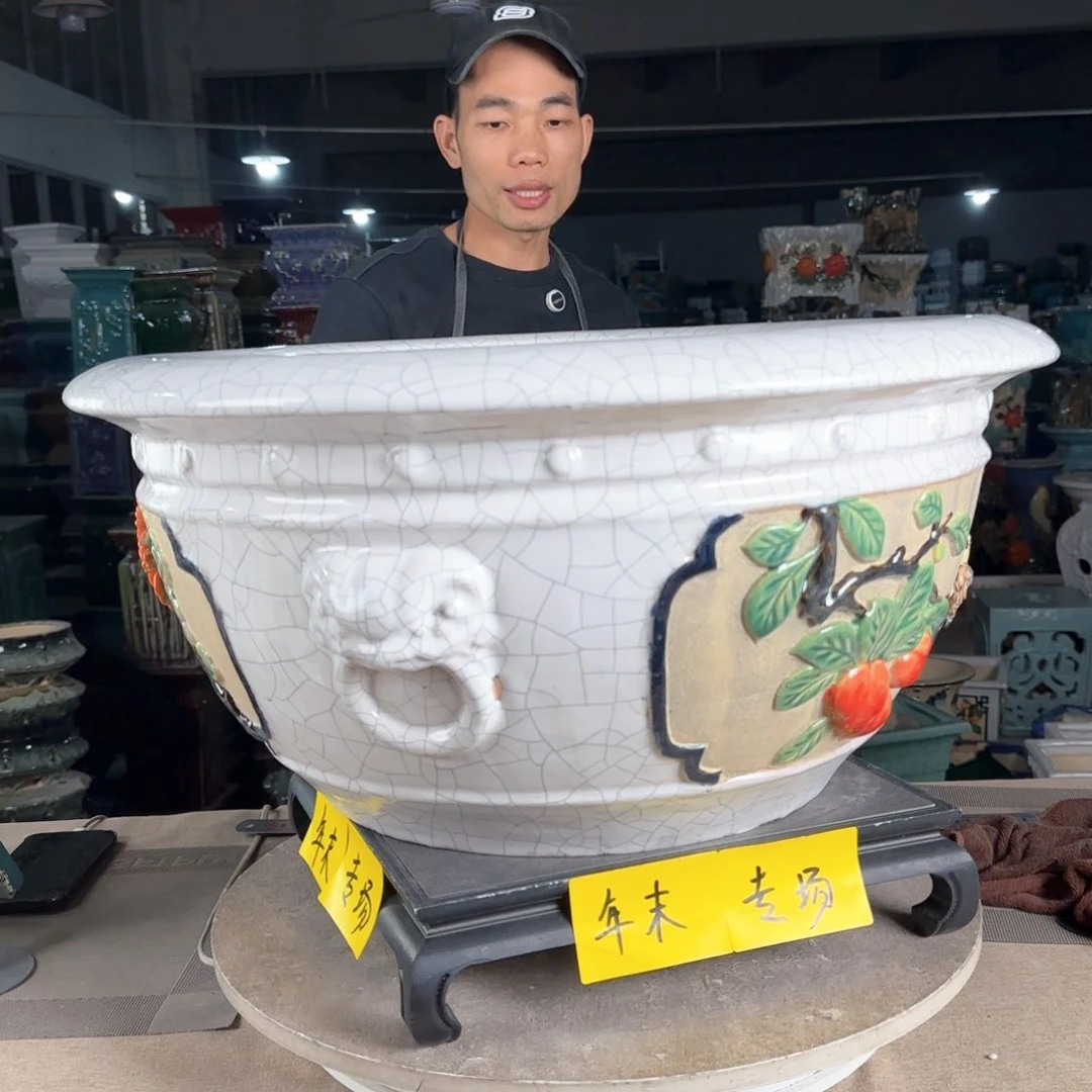 一风堂石湾花盆。微瑕