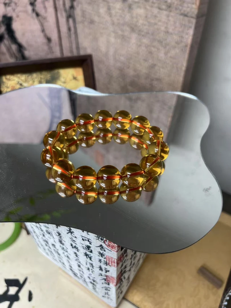 黄水晶16mm单圈手串