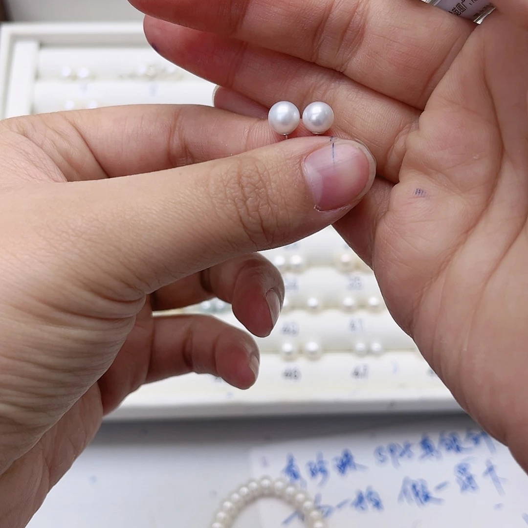 淡水珍珠耳饰银S925镶嵌?****g