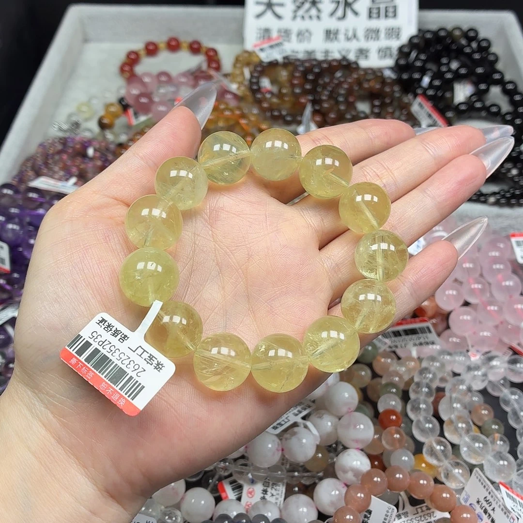 S****水晶手串未镶嵌卡15精品柠檬黄水晶67