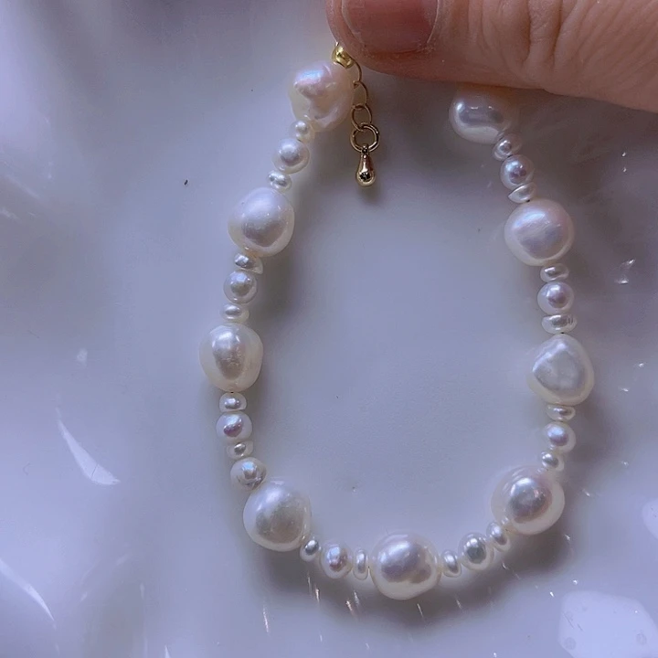 淡水珍珠手绳合金