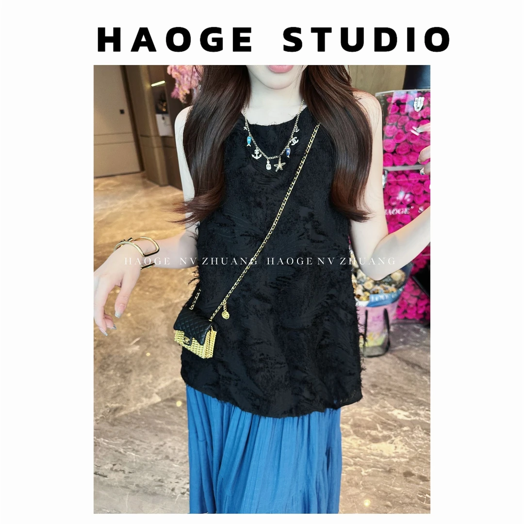 浩哥严选●上衣预X5SY0421A重工设计感时尚百搭夏季无袖显瘦气质款