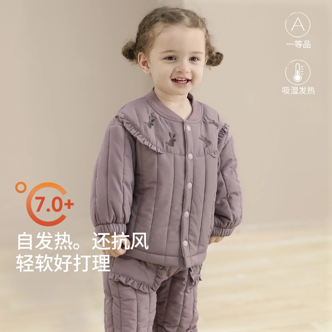 女童棉服2025新款冬季夹棉外套加厚保暖女宝宝棉袄秋冬儿童棉衣