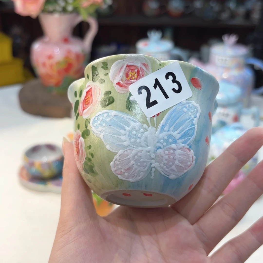 景德镇手绘高温釉下彩陶瓷茶具
