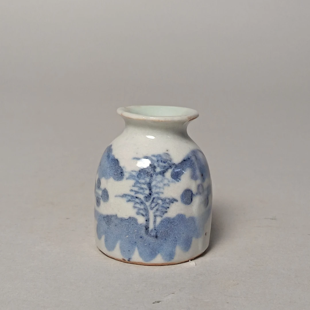 【010022278】清晚期 青花山水水呈