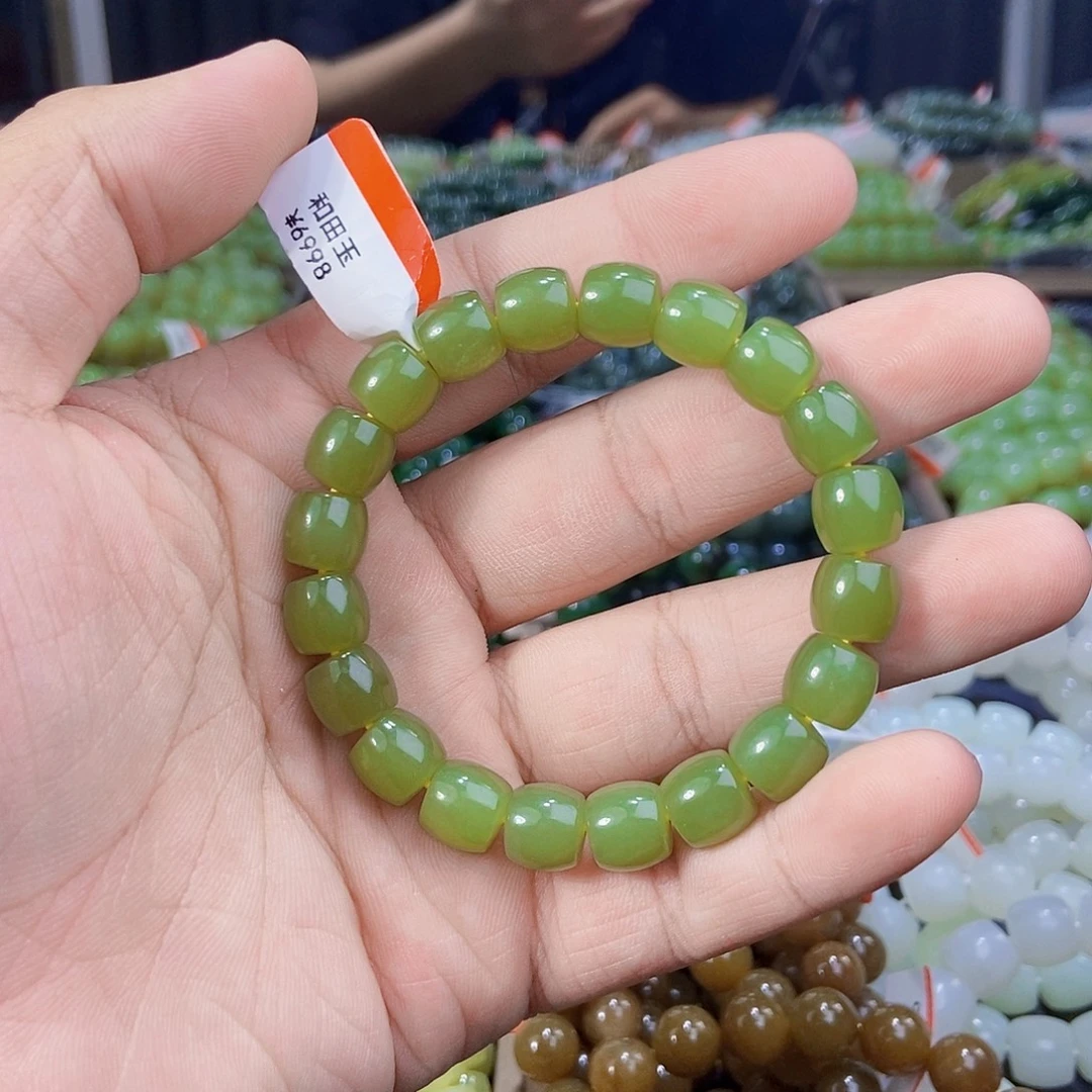 未镶嵌手串和田玉纯天然卡10若羌黄口多样性发一