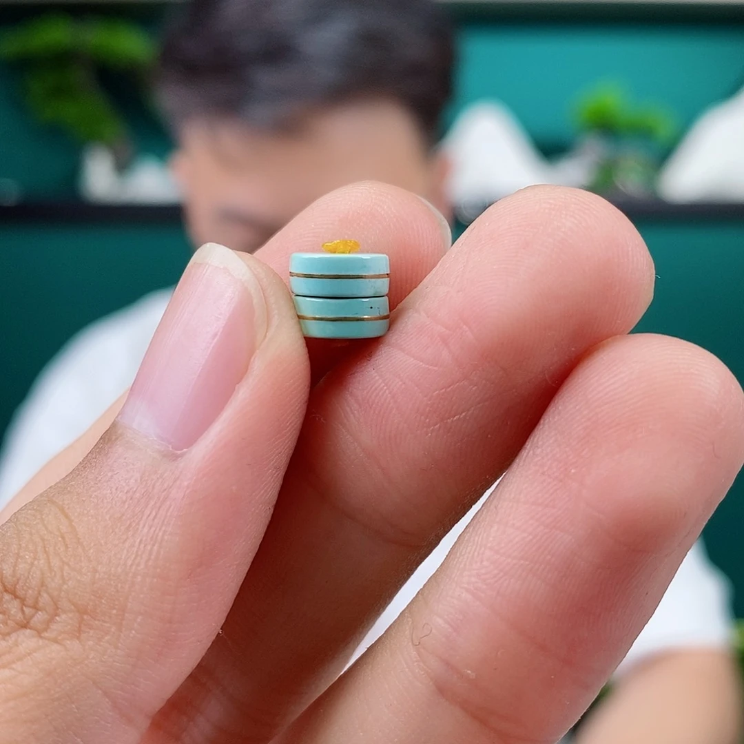 足金镶嵌绿松石珠宝奇石