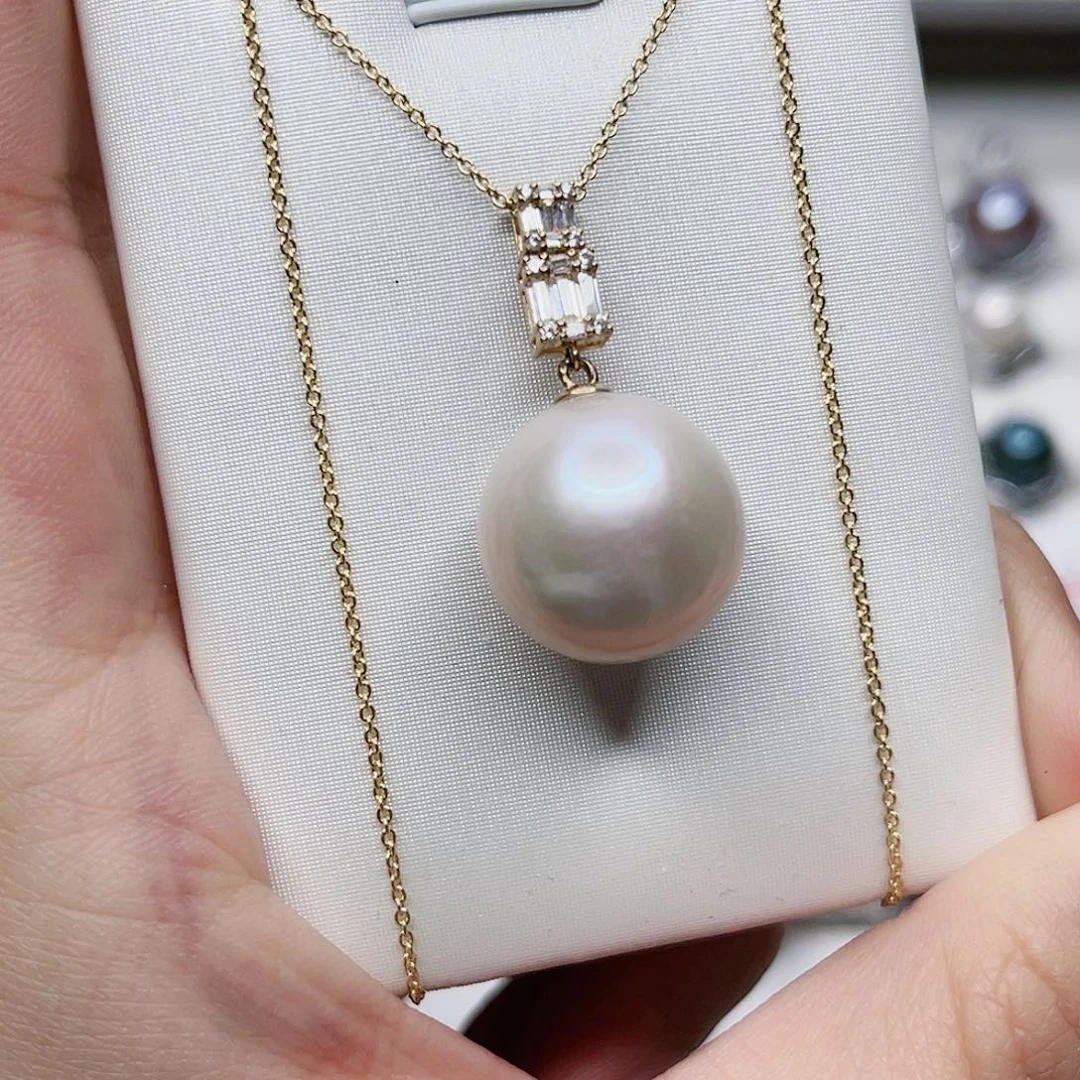 淡水珍珠颈饰银S925镶嵌