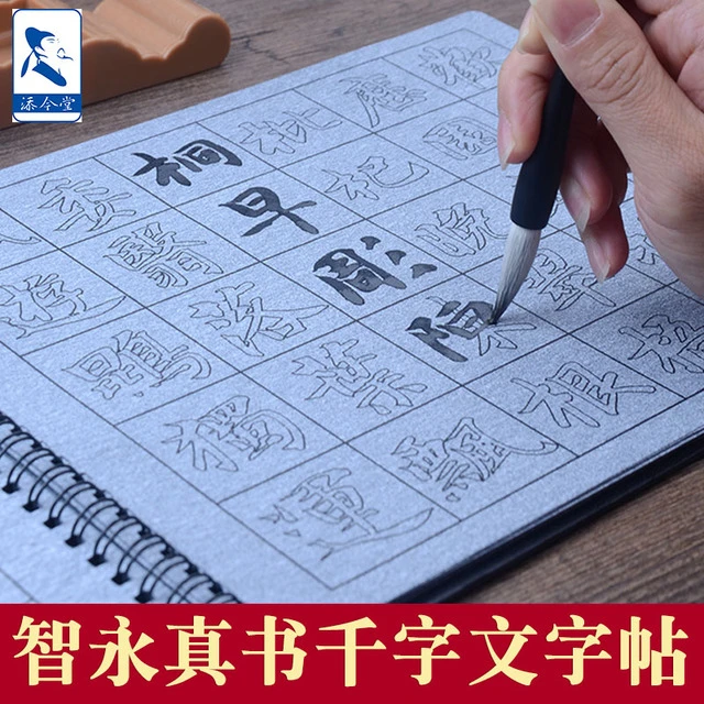 智永真书千字文字帖水写布练字专用套装 初学者练习毛笔字帖入门
