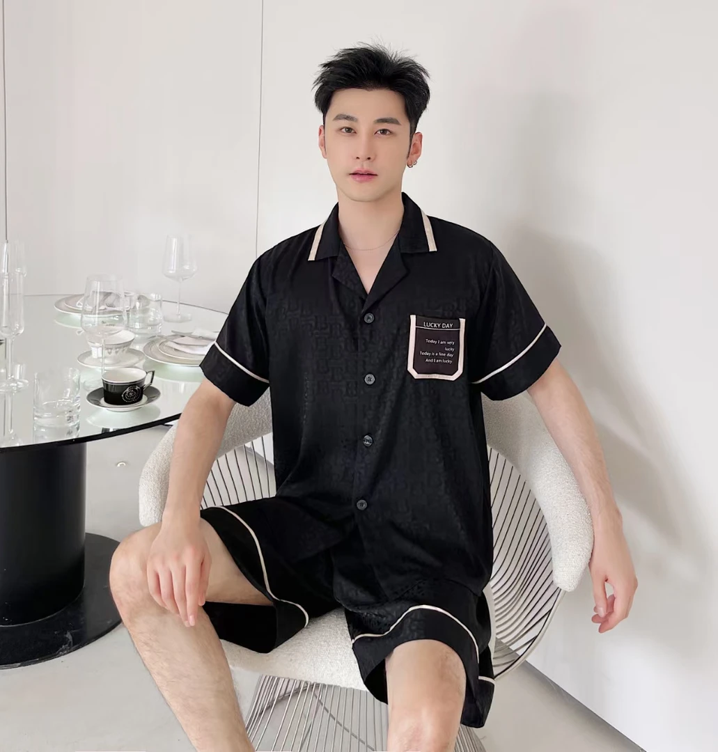 男士高货丝绸睡衣舒适又透气