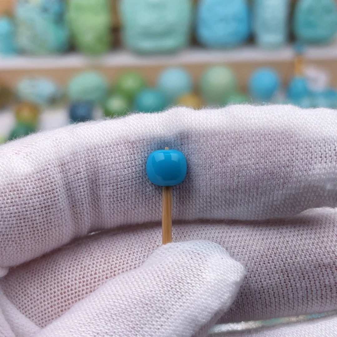 未镶嵌绿松石珠宝奇石6.3mm