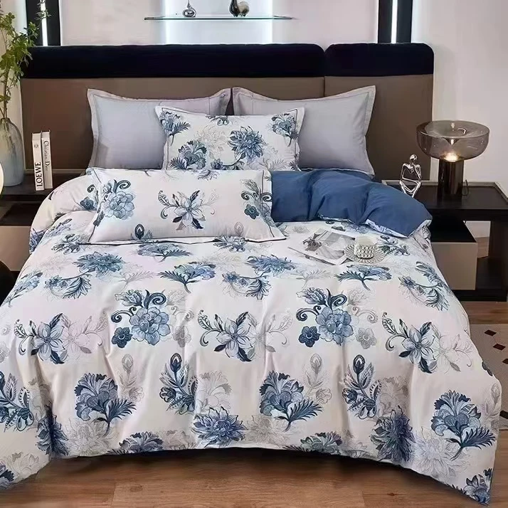 【青花绘梦】升级100棉加厚磨毛四件套秋冬轻奢床单被套2025新款