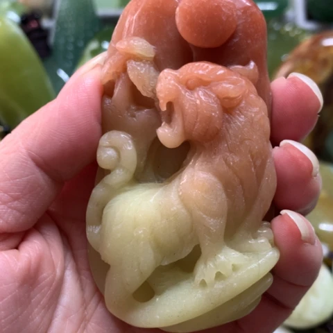 蛇纹石玉未镶嵌手把件