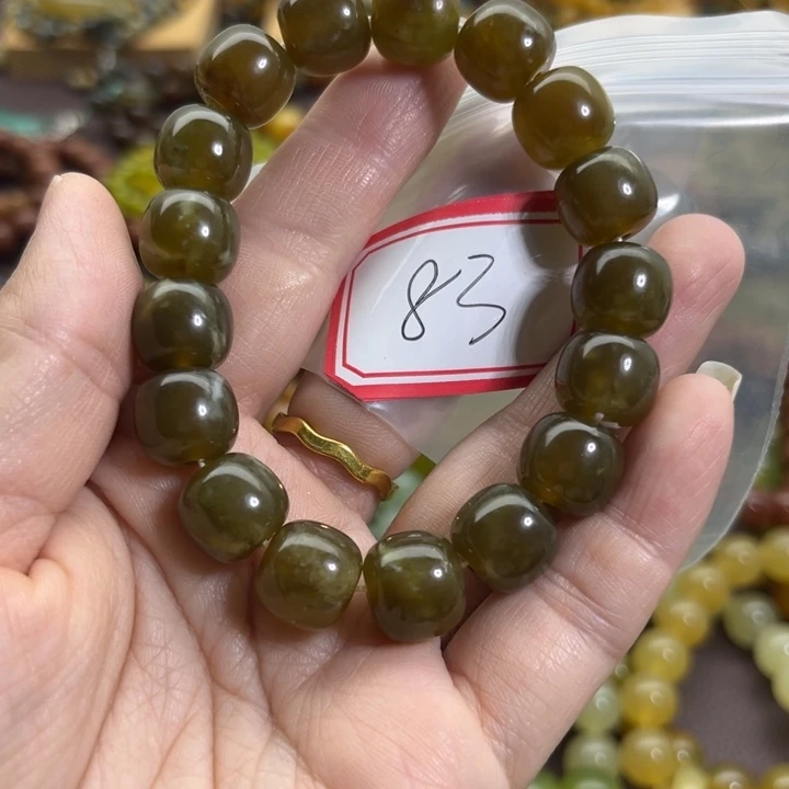 未镶嵌蛇纹石玉手链
