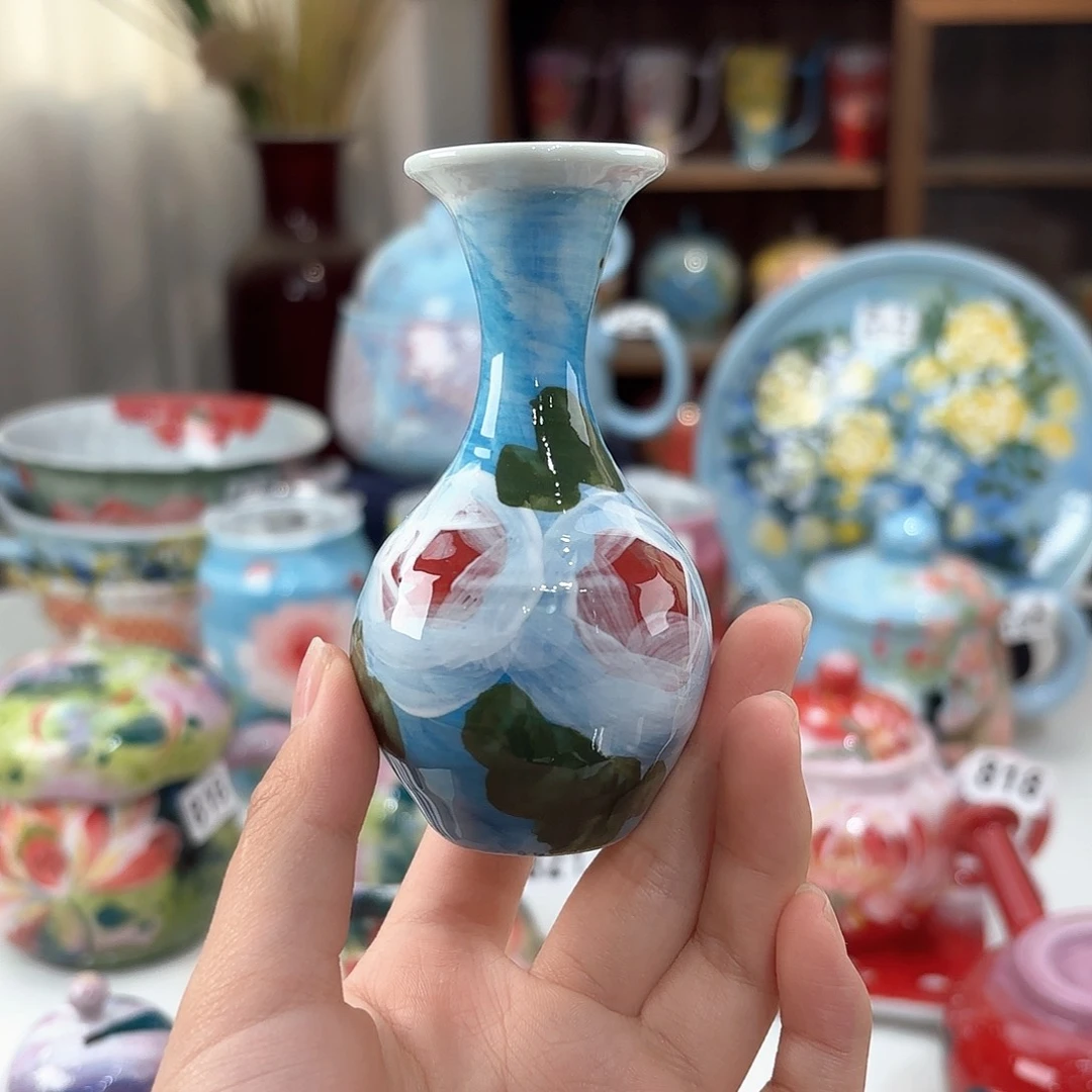 景德镇手绘高温釉下彩陶瓷茶具