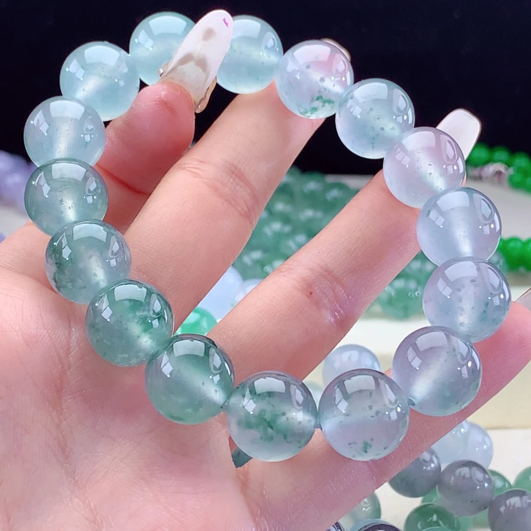 翡翠手链未镶嵌卡13.4mm