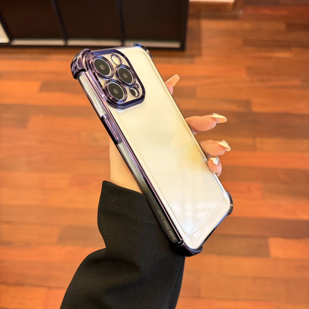 简约四角防摔适用苹果16手机壳iphone15/14/1312加厚防摔11保护壳