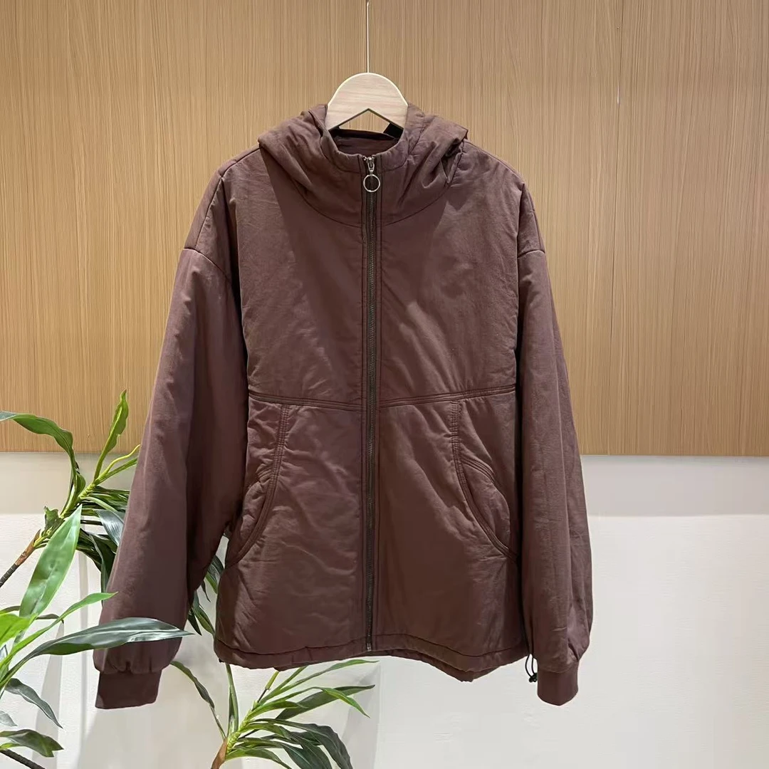 16718新款秋冬休闲百搭时尚显瘦连帽棉服
